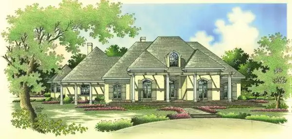 image of french country house plan 4496