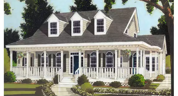 image of colonial house plan 5807