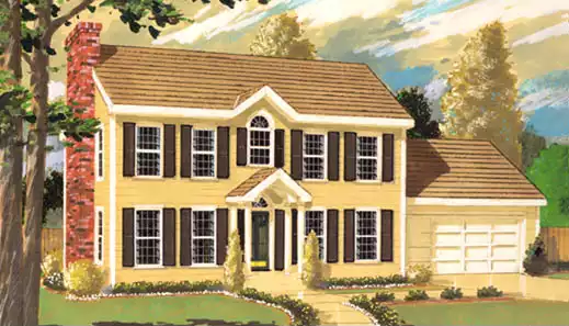 image of colonial house plan 5636