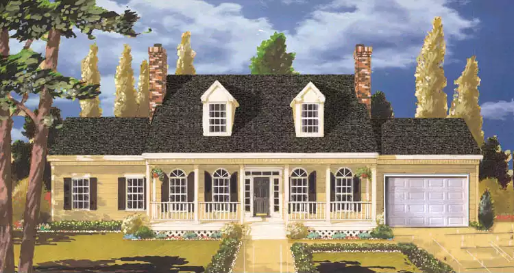 image of colonial house plan 7004