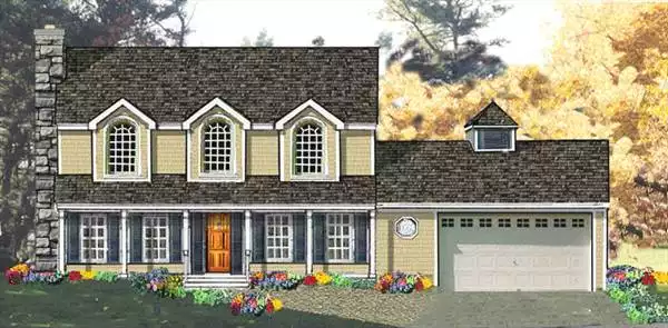 image of colonial house plan 6997