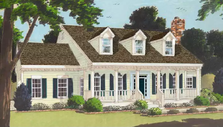 image of colonial house plan 6995