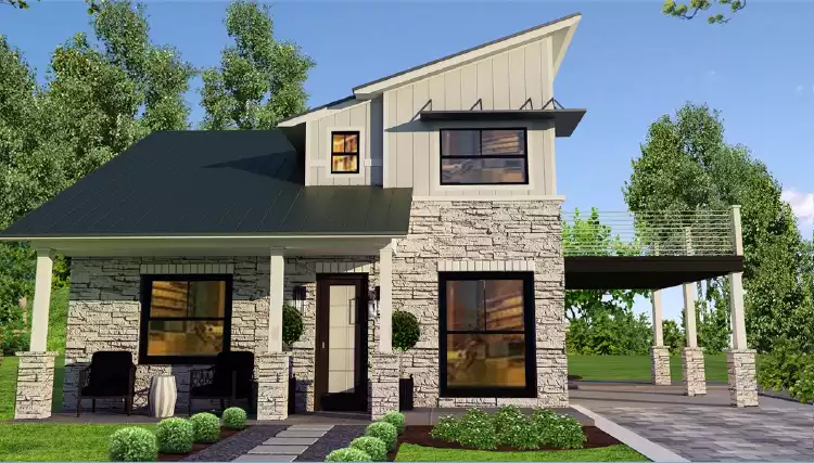 image of 2 story contemporary house plan 7298