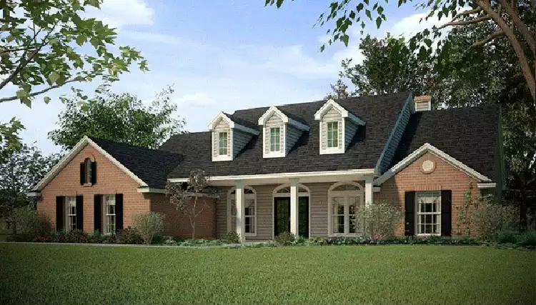 image of colonial house plan 4425