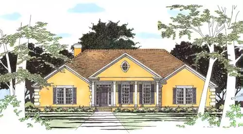 image of colonial house plan 5391