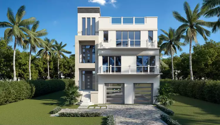 image of coastal contemporary house plan 8038