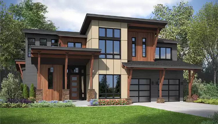 image of contemporary house plan 1103
