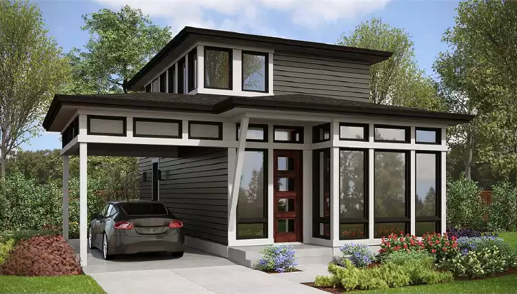 image of contemporary house plan 1310
