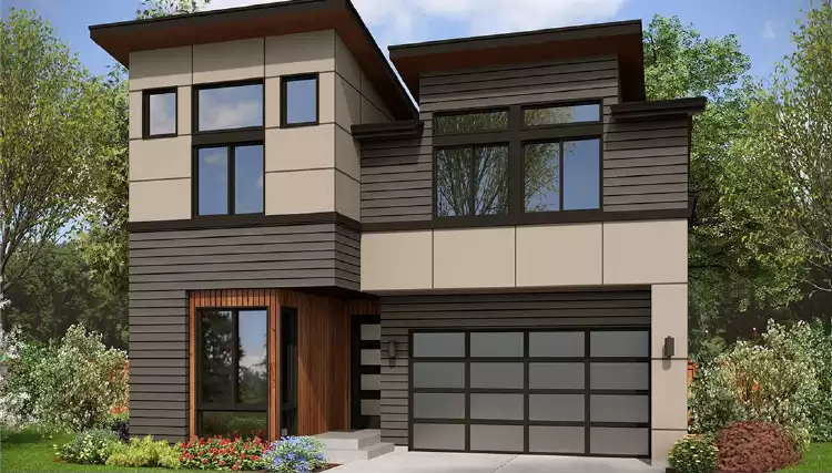 image of 2 story contemporary house plan 1377