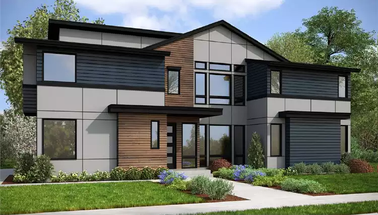 image of contemporary house plan 1378