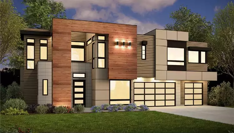 image of contemporary house plan 1380