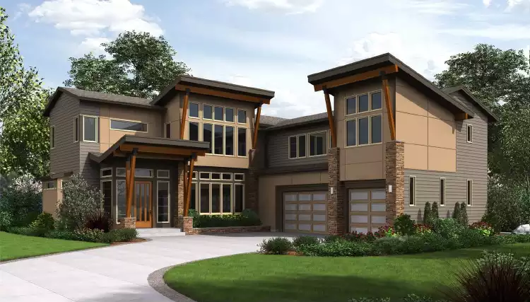 image of contemporary house plan 7095