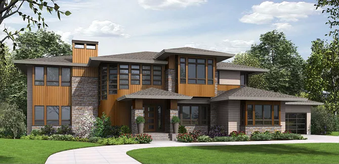 image of contemporary house plan 9739