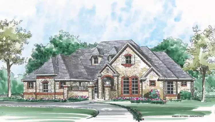 image of french country house plan 6841