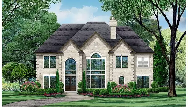 image of french country house plan 7404