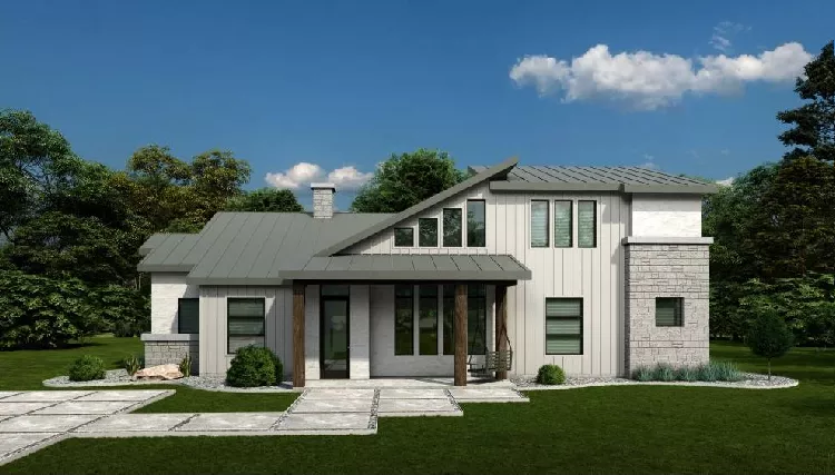 image of modern house plan 8615