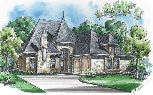 image of french country house plan 4505
