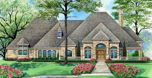 image of french country house plan 4506