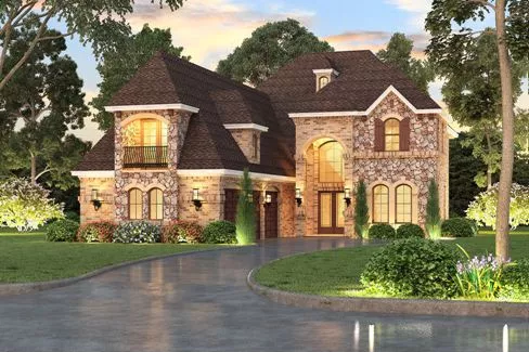 image of french country house plan 9005