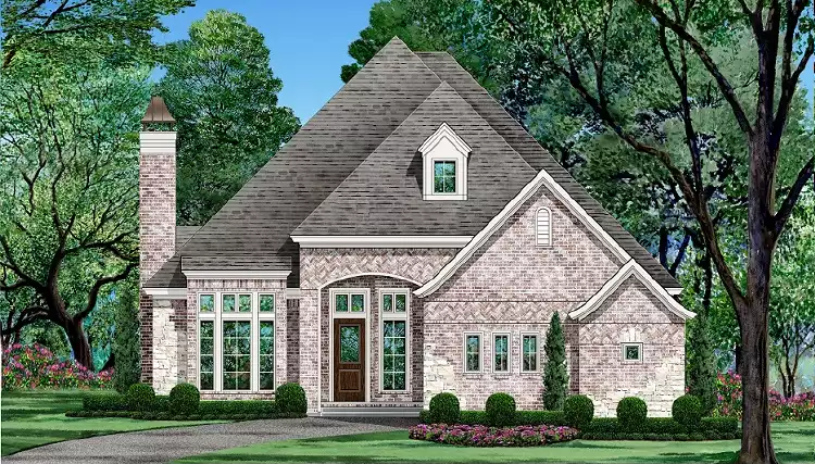 image of french country house plan 4438