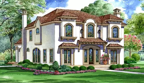 image of tuscan house plan 4702