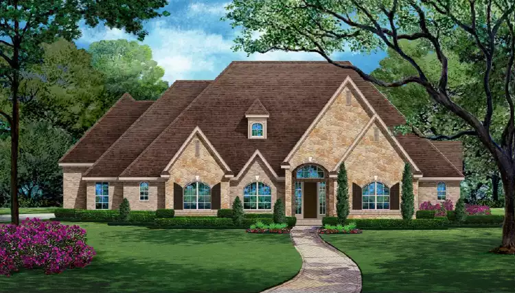 image of french country house plan 7114