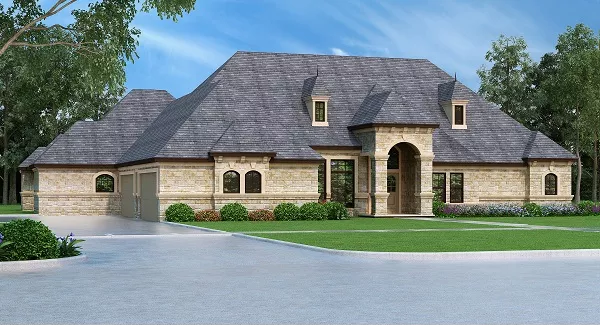 image of french country house plan 9618