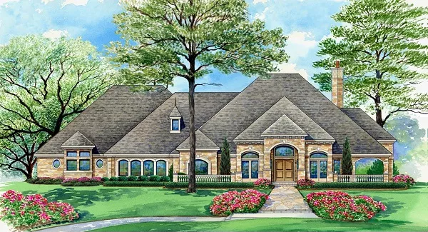 image of french country house plan 9454