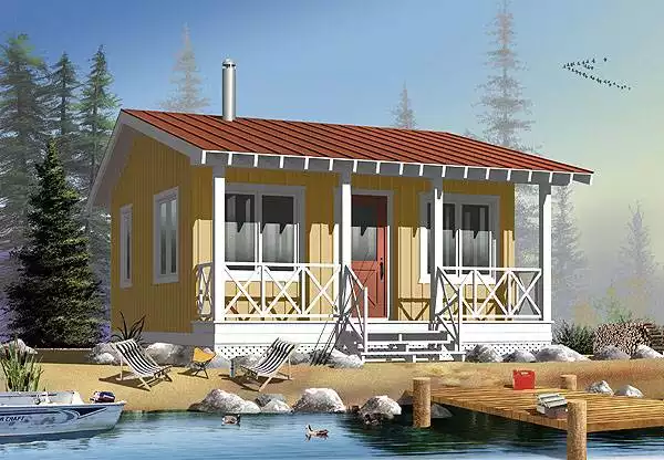 image of beach house plan 1491