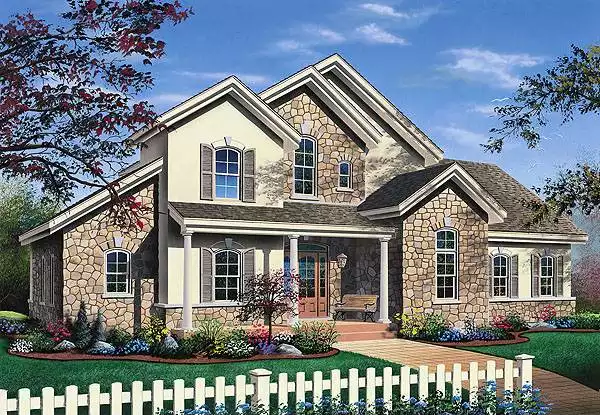 image of country house plan 1373