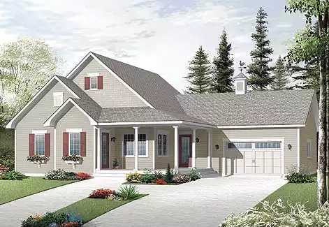 image of bungalow house plan 3283