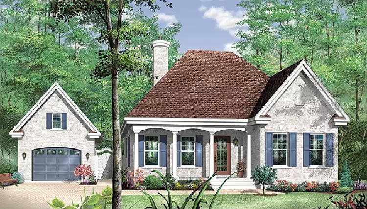 image of bungalow house plan 3199