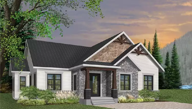 image of ranch house plan 6092