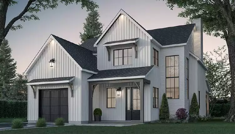 image of 2 story cape cod house plan 6615