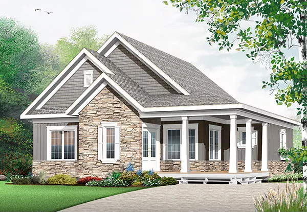 image of bungalow house plan 9780