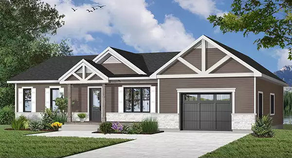 image of ranch house plan 7368