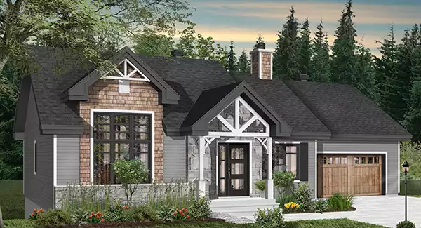 image of ranch house plan 7307