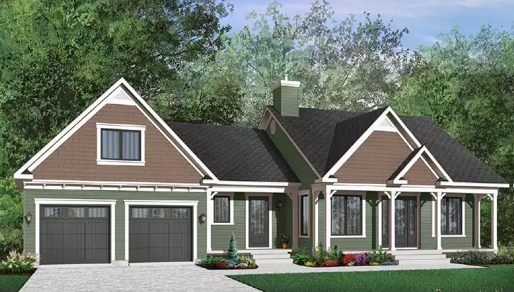 image of bungalow house plan 3200