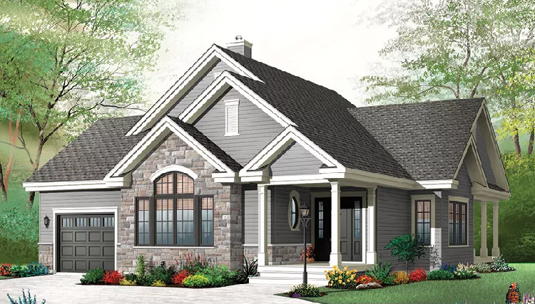 image of french country house plan 9529