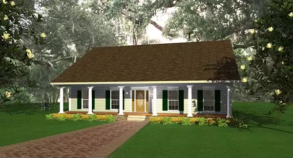 image of colonial house plan 5693