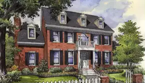 image of colonial house plan 4165