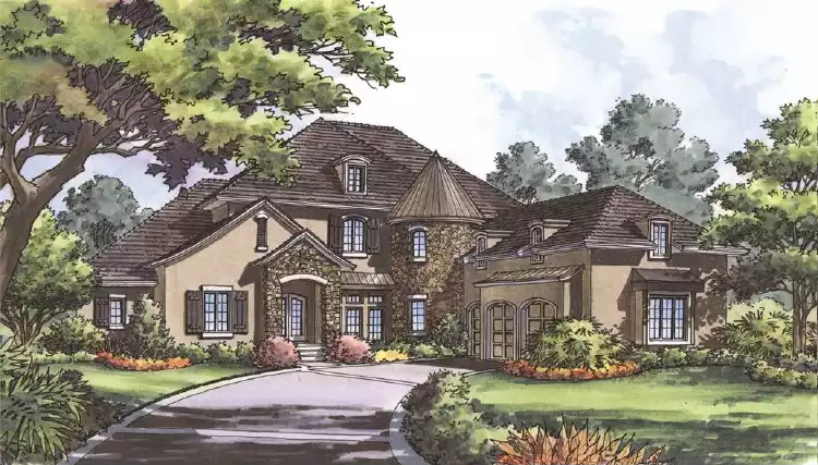 image of french country house plan 5489