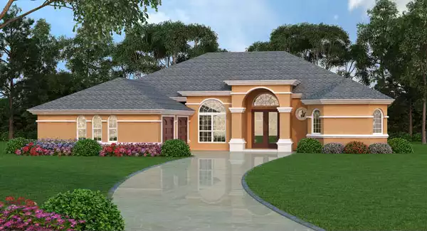 image of tuscan house plan 4942