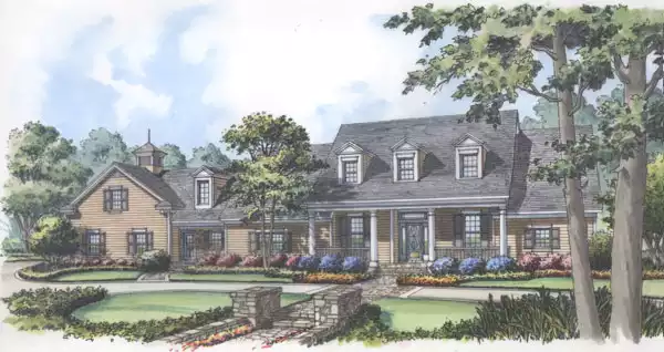 image of colonial house plan 6515