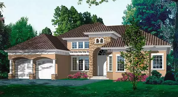 image of tuscan house plan 4939