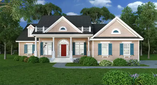 image of colonial house plan 4927