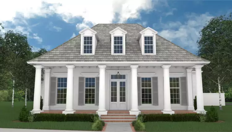 image of french country house plan 7521