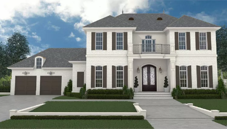 image of french country house plan 9626