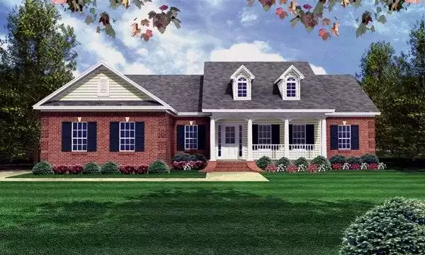 image of colonial house plan 5692