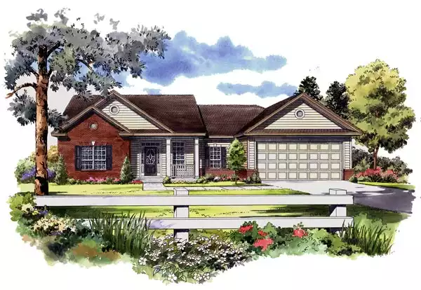 image of colonial house plan 6920